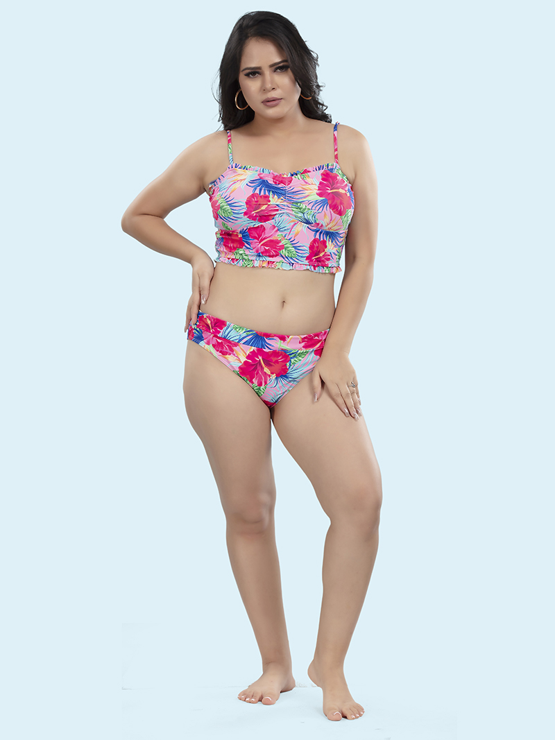 Beachwear Scoop Neck Bikini Set In Vibrant Print | Bold & Bae Fashion